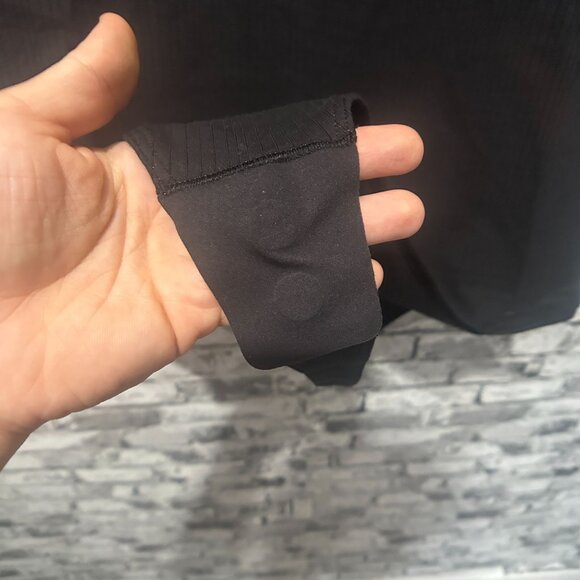 NWT Lululemon Stretch Cotton Rib Crewneck SS Bodysuit Thong Size XL (BLK) - Picture 8 of 15